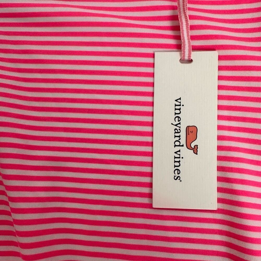Vineyard Vines Madison Stripe Short Sleeve Dress XXS Malibu Pink - Picture 7 of 9
